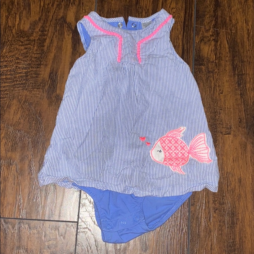 Dress with onesie attached